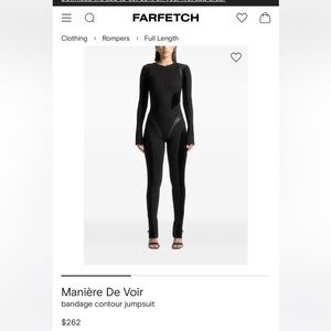 Maniere De Voir Black Contour Jumpsuit